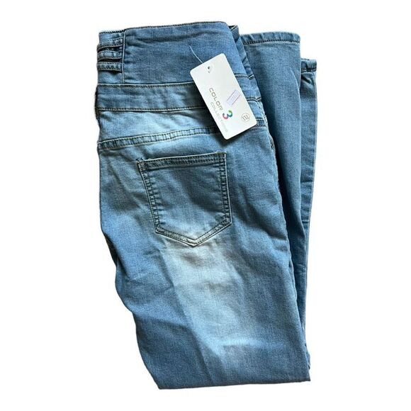NWT Womens Color 3 Collections Plus High Waisted Light Rinse Skinny Jeans - XXL - Picture 3 of 3